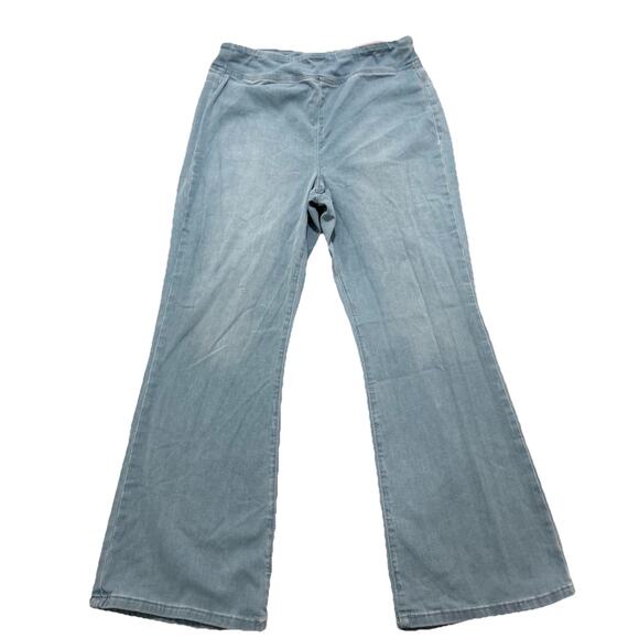 Free People We The Free In My Feelings Mid Rise Crop Boot Light Blue Large - Picture 3 of 11